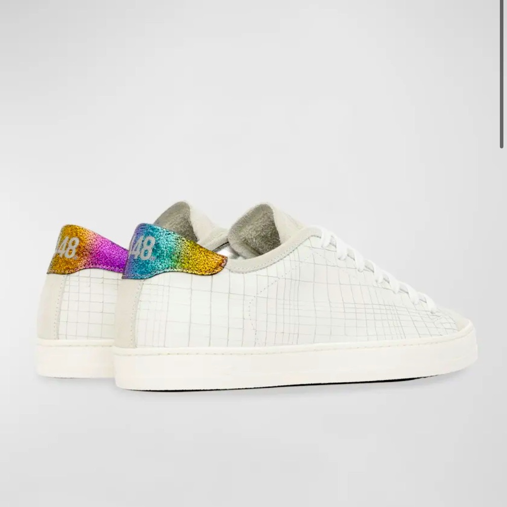 P448 Johnny Mixed Leather Rainbow Sneakers